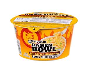 Maruchan Noodle Bowl, Hot and Spicy Chicken, 3.31 Ounce (Pack of 6)
