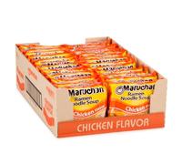 Maruchan Soupe aux nouilles ramen saveur de poulet, nouilles instantanées de style japonais, repas rapide et facile pour les enfants, les étudiants et les familles occupées, 3 onces (lot de 24)