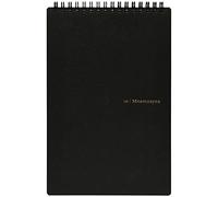 Maruman MNEMOSYNE Cahier 24 x 15 cm (Vertical A5), quadrillé 5 mm, double face, 70 feuilles (N165), noir