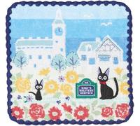 Marushin 1005045700 Ghibli Kiki's Delivery Service, Jiji Mini serviette, Koriko Blue Sky, Environ 25 x 25 cm