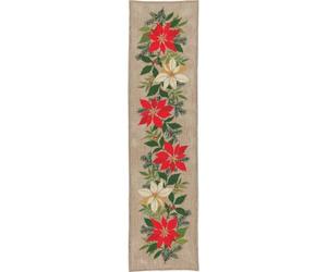 MARUSSIA Eva Rosenstand Chemin de table au point de croix Motif étoile de l'Avent 27 x 107 cm