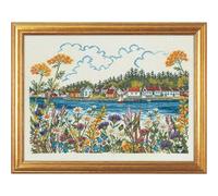 MARUSSIA Eva Rosenstand Kit point de croix Motif Soerland/Svino 30 x 40 cm