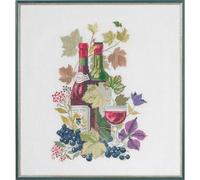 MARUSSIA Eva Rosenstand Kit point de croix Motif vin rouge 48 x 58 cm