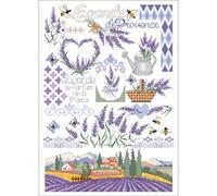 MARUSSIA Lindner 080 Modèle de broderie au point de croix Motif Lavande de Provence