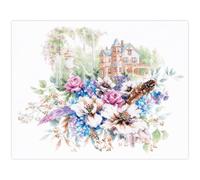 MARUSSIA Magic Needle Zweigart Edition Kit de Broderie au Point de Croix Motif Maison Victorienne 38 x 30 cm