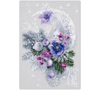 MARUSSIA Magic Needle Zweigart Edition Kit de Broderie au Point de Croix Motif soirée givrée 18 x 27 cm