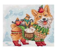 MARUSSIA Panna Kit point de croix avec motif de Noël compté 25,5 x 22 cm