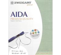 Marussia.shop AIDA Zweigart Precute 18 carats Fein-Aida 3793 Peinture 611 pour Point de Croix Vert Clair 48 x 53 cm