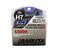 MARUTA SUPER WHITE H7 12V 55W lampe halogène pour phares, feux de croisement, effet xénon 5500K, ampoule xénon-gaz longue durée avec verre quartz de haute qualité & homologation routière (ECE)