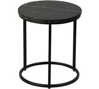 Table d'Appoint Marbre et Piètement Noir - MARVA - ALTOBUY Noir G
