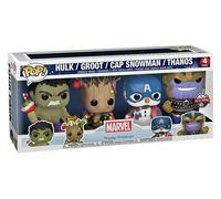 Marve Vacances Spécial 4-PACK 9.5cm Pop Vinyle Figurine Funko Groot Hulk Thanos