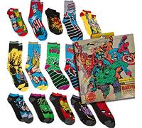 MARVEL 15 jours de chaussettes (7 chaussettes Crew et 8 chaussettes basses) Multicolore Taille unique