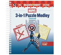 Marvel 3-in-1 Puzzle Medley Spiral Word-Finds Word Search Crosswords Sudoku