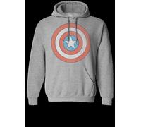 Marvel Adults Graphic Print Hoodie Bouclier 2X Grand. Unisex