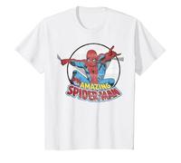 Marvel Amazing Spider-Man Retro Vintage Graphic T-Shirt, Enfant, Blanc, 4 Ans