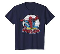 Marvel Amazing Spider-Man Retro Vintage Graphic T-Shirt, Enfant, Bleu Marine, 3 Ans