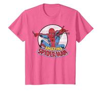 Marvel Amazing Spider-Man Retro Vintage Graphic T-Shirt, Enfant, Rose Chiné, 3 Ans