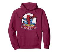 Marvel Amazing Spider-Man Retro Vintage Sweat à Capuche, Unisexe pour adultes, Marron, M