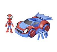 Marvel and His Amazing Friends Hasbro Amis fantastiques - Spidey et Web-Crawler, véhicule Convertible 2 en 1 avec Personnage de 10 cm, pour Enfants à partir de 3 Ans, F1944, Multicolore
