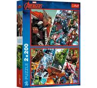 Marvel Avengers 2 X 200 Pièces Puzzle Jigsaw Set Trefl Super Héros Cadeau Enfant