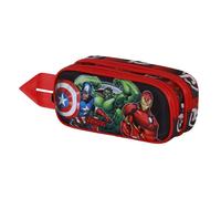Marvel Avengers Almighty-Trousse 3D Double, Rouge, 22 x 10 cm