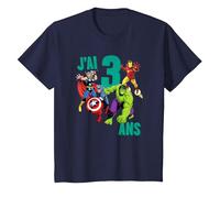 Marvel Avengers Anniversaire 3 Ans T-Shirt, Enfant, Bleu Marine, 8 Ans