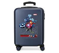 Marvel Avengers Armour Up Valise Trolley Cabine Bleu 38x55x20 cms Rigide ABS Serrure à combinaison 34L 2,6Kgs 4 roues doubles Bagage à main