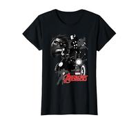 Marvel Avengers Assemble Shadow Heros T-Shirt, Femme, Noir, S
