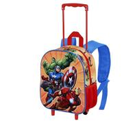 Marvel Avengers Attack-Sac à dos 3D à Roulettes Petit, Rouge, 26 x 34 cm, Capacité 7 L