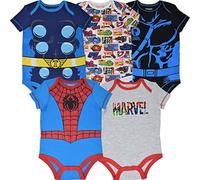 Marvel Avengers Baby Boys 5 Pack Short-Sleeve Bodysuits 6-9 Months
