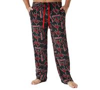 Marvel Avengers Bas de Pyjama Homme, Pantalon Pyjama Confortable et Stylé - Cadeau Homme et Ado (2XL, Noir/Rouge Deadpool)
