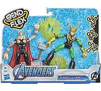 Marvel Comics – Figurines Bend and Flex Thor vs Loki, Pack de 2, 15 cm Dès 4 ans