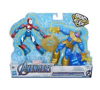Marvel Comics Figurines – Pack de 2 Iron Patriot vs Thanos Bend & Flex 15 cm
