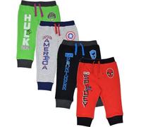 Marvel Avengers Black Panther Incredible Hulk Spiderman Baby Boys 4 Pack Pants 24 Months