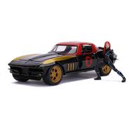 Marvel Avengers Black Widow 1966 Chevy Avec Figurine 1:24 Modèle JADA TOYS