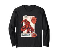 Marvel Avengers Captain America Legendary Dad Father's Day Manche Longue