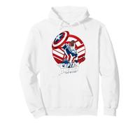 Marvel Avengers Captain America Sam Wilson Pop Art Portrait Sweat à Capuche