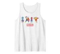 Marvel Avengers Captain America Thor Iron Man Spidey Pop Art Débardeur