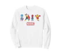 Marvel Avengers Captain America Thor Iron Man Spidey Pop Art Sweatshirt