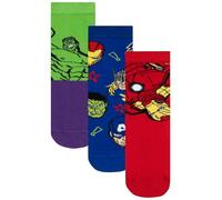 Marvel Avengers Chaussette Garçon, Lot De 3, Chaussette Enfant Avec Iron Man, Hulk Et Thor, 31-36