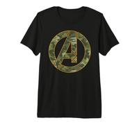 Marvel Avengers Classic Camouflage Team Large Chest Logo T-Shirt Haut de Gamme
