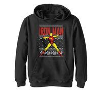 Marvel Avengers Classic - Ironman Ugly YTH Hoodie Jet Black 12/13