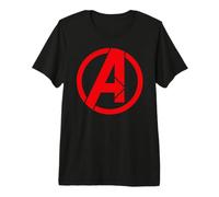 Marvel Avengers Classic Minimalist Red Team Large Chest Logo T-Shirt Haut de Gamme