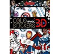 Marvel Avengers - Colo avec stickers 3D - Livre de coloriage avec stickers épais - Dès 4 ans