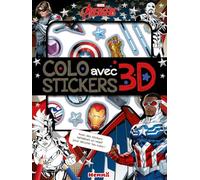 Marvel Avengers - Colo avec stickers 3D - Livre de coloriage avec stickers épais - Dès 4 ans