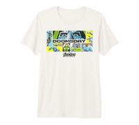 Marvel Avengers Doomsday 80's Comic Panels Art Heros Vs Doom T-Shirt Haut de Gamme