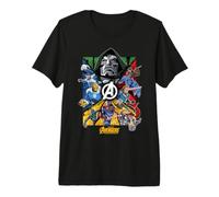 Marvel Avengers Doomsday Avengers Center Logo Heros Vs Doom T-Shirt Haut de Gamme
