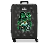 Marvel Avengers Doomsday Valise Moyenne Noire 44 x 68 x 26 cm ABS | Rigide, fermeture TSA intégrée, 78 l, 4,2 kg, 4 roues doubles, extensible, Joumma Bags