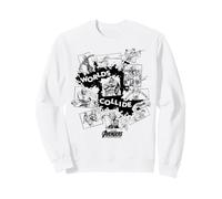 Marvel Avengers Doomsday Worlds Collide Black & White Art Sweatshirt