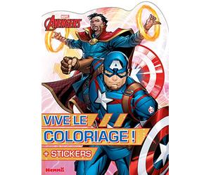 Marvel Avengers Dr Strange et Captain America Vive le coloriage ! Livre de coloriage avec stickers Dès 4 ans